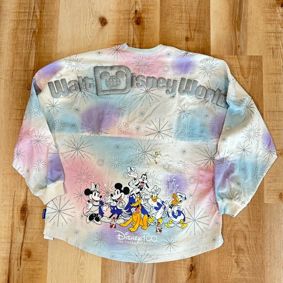 Walt Disney World 100 Anniversary Mickey Friends Tie-Dye Spirit Jersey Sz L - Picture 5 of 15